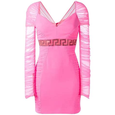 pink versace outfit|Versace slip dress.